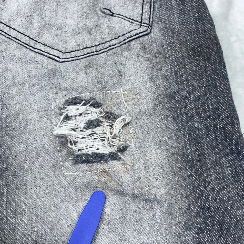 Southpole Distressed Denim Jeans Men's Sz 34 Black Gray‎ Ripped Grunge Western